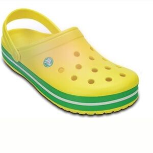 CROCS Kids Yellow and Green Clogs